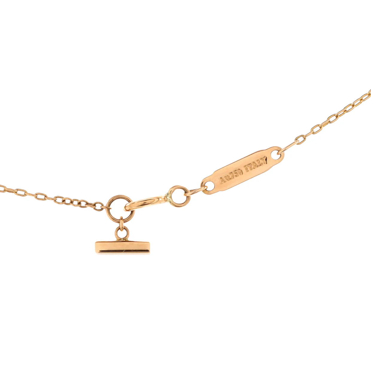 T Smile Pendant Necklace 18K Yellow Gold Mini - Deep Luxury
