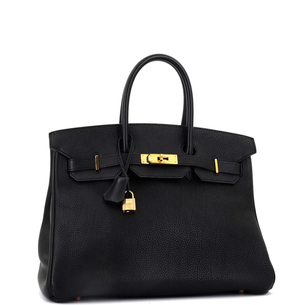 Birkin Handbag Noir Togo with Gold Hardware 35 - Deep Luxury
