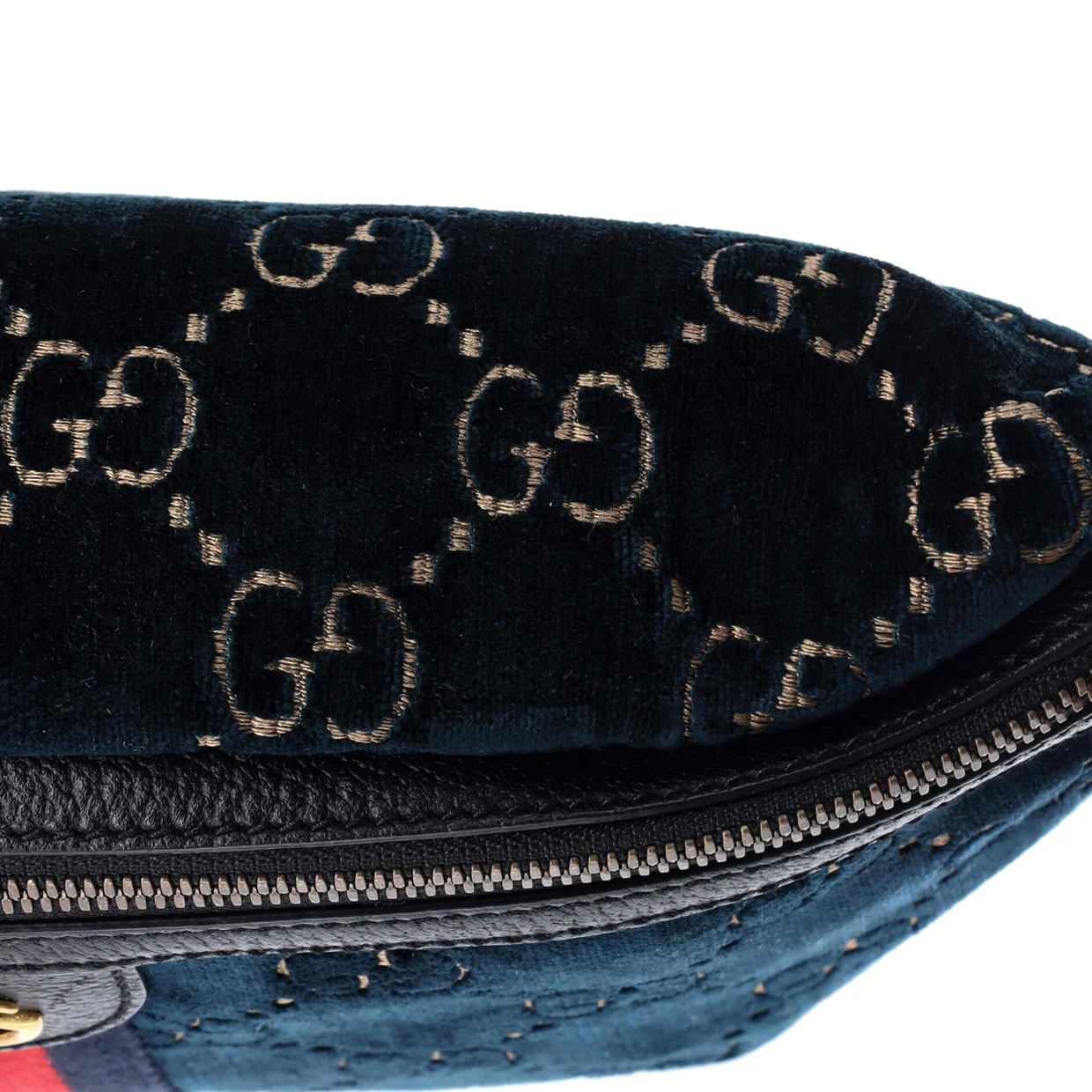 Ophidia Zip Belt Bag GG Velvet - Deep Luxury