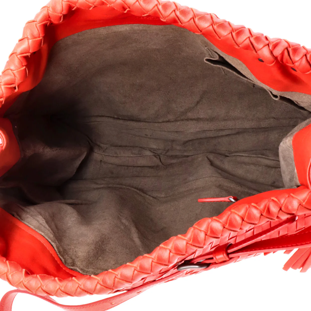 Drawstring Tassel Tote Intrecciato Nappa Medium - Deep Luxury