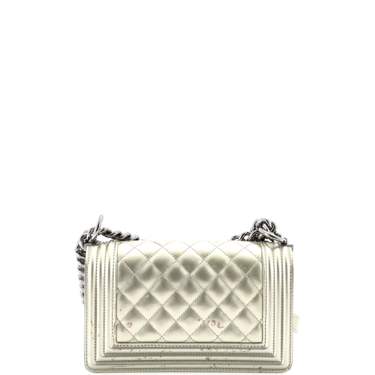 Boy Flap Bag Quilted Patent Small - Deep Luxury