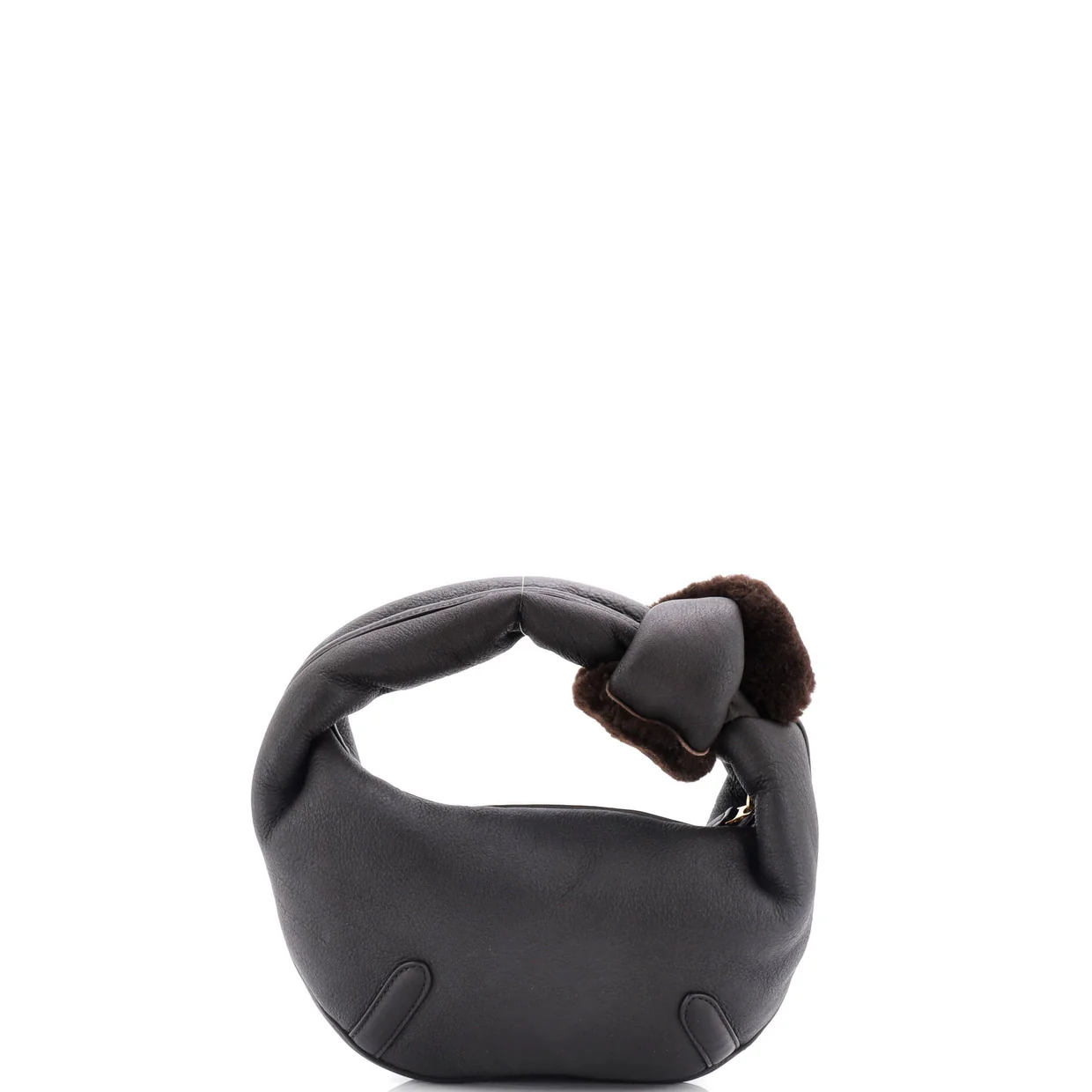 Aviator Jodie Hobo Leather with Shearling Mini - Deep Luxury