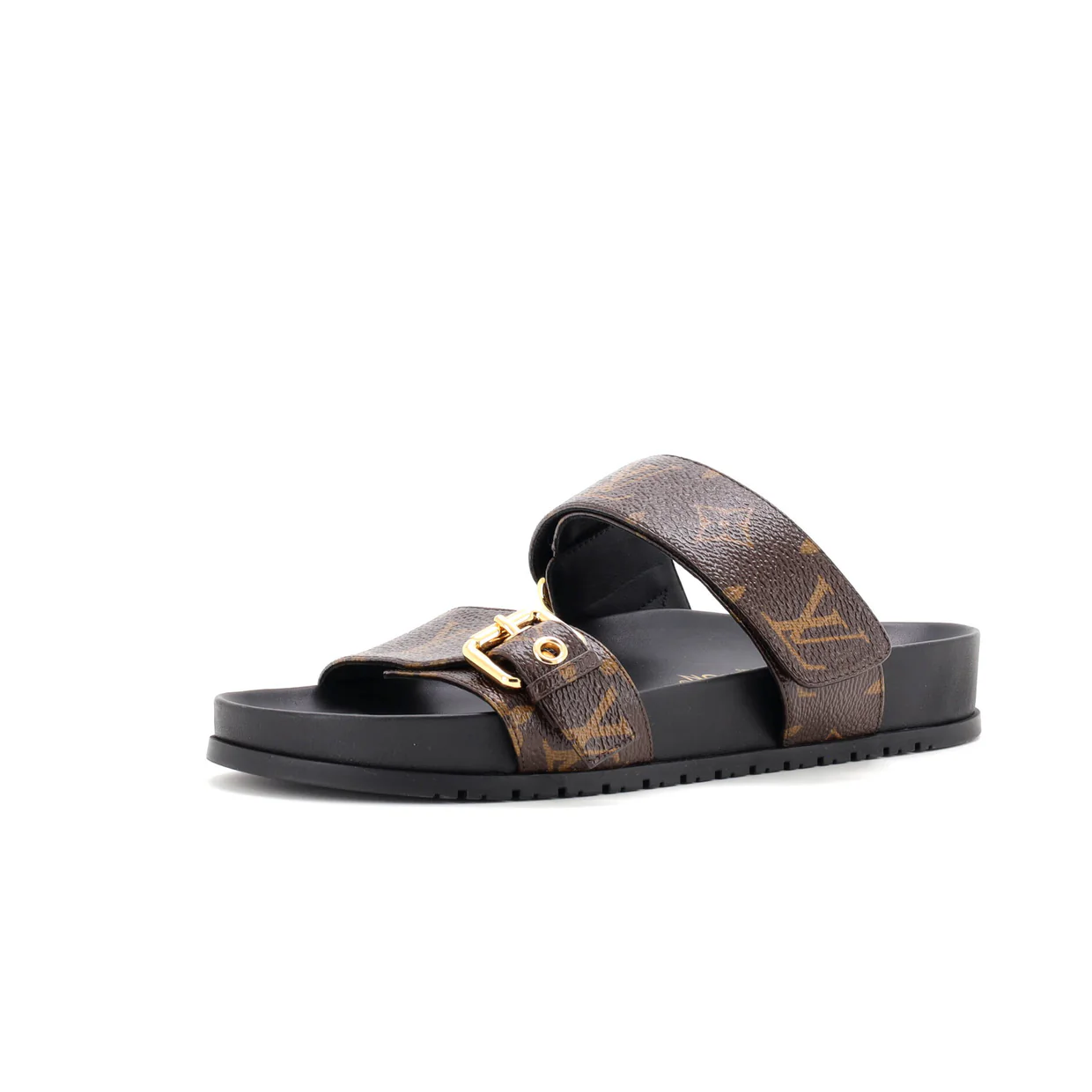 Women's Bom Dia Flat Mules Monogram Canvas - Deep Luxury