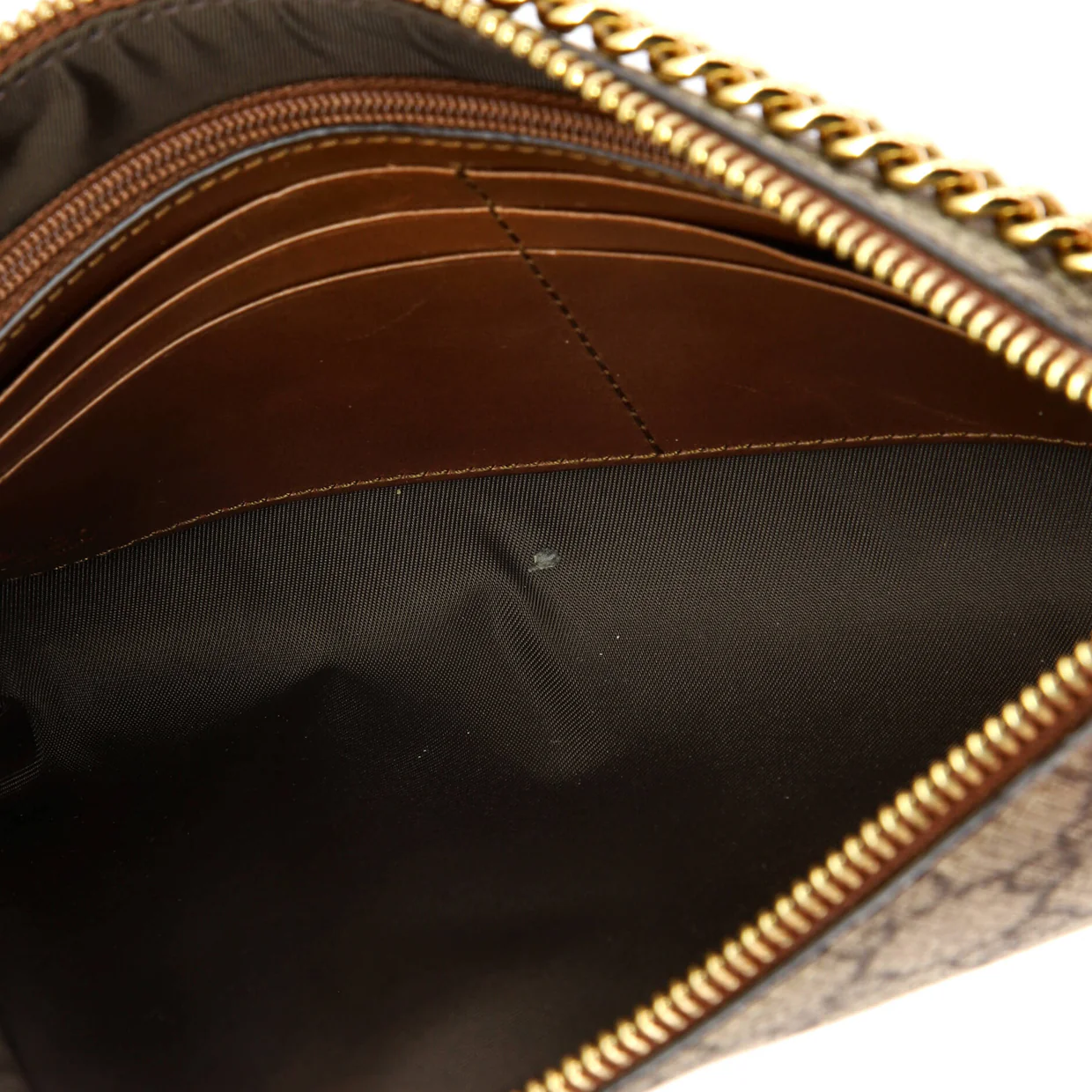Chain Wristlet Wallet GG Coated Canvas - Deep Luxury