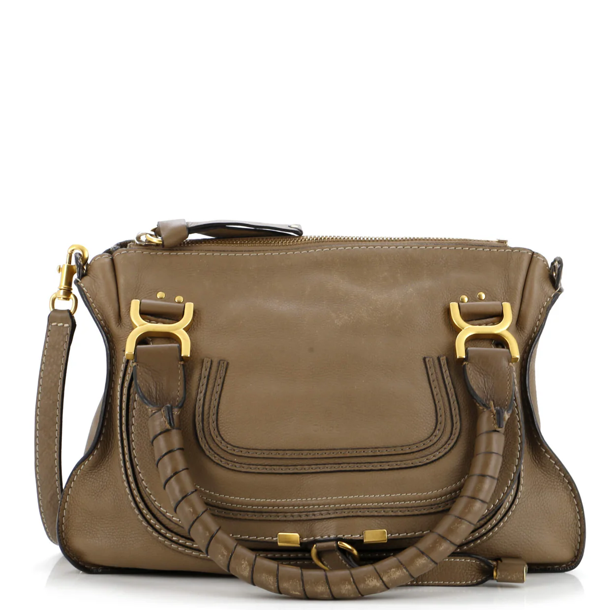 Marcie Satchel Leather Medium - Deep Luxury
