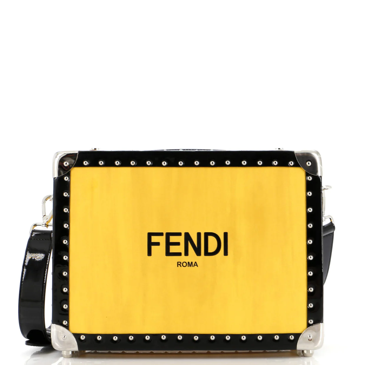 Logo Rigid Suitcase Leather Small - Deep Luxury