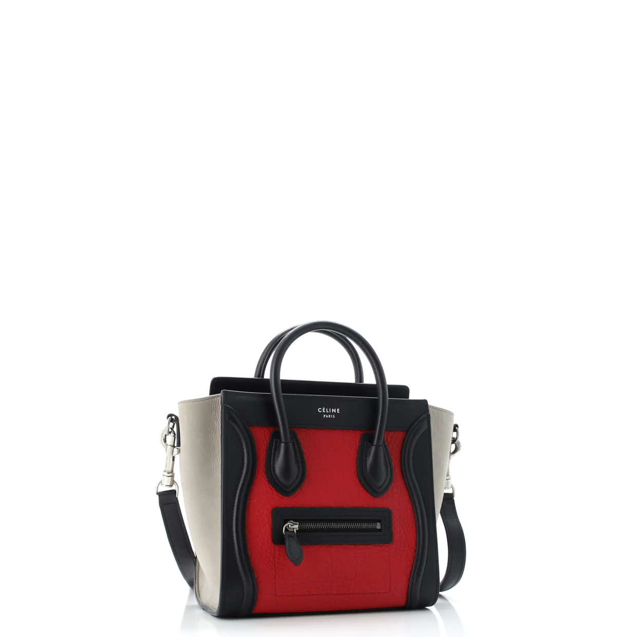 Tricolor Luggage Bag Leather Nano - Deep Luxury