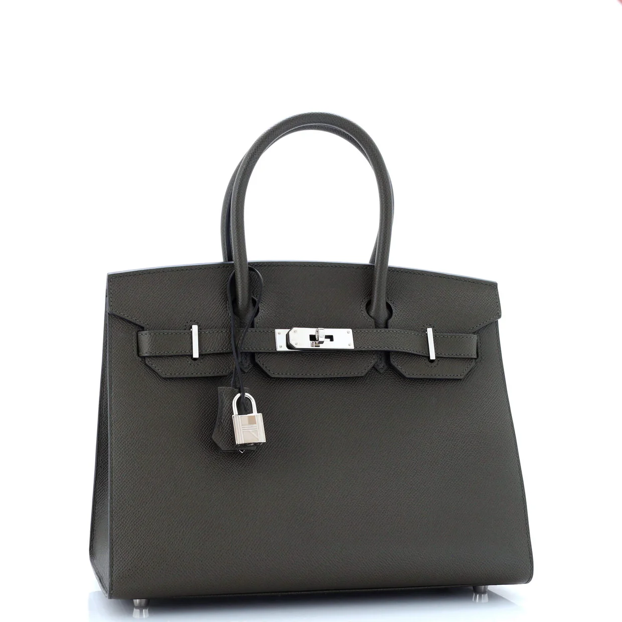 Birkin Sellier Bag Vert Maquis Epsom with Palladium Hardware 30 - Deep Luxury
