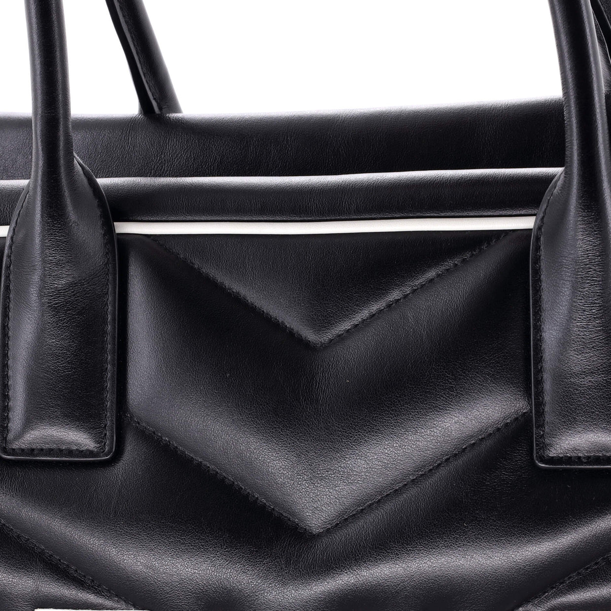 Miles Bowling Bag Matelasse Chevron Leather - Deep Luxury