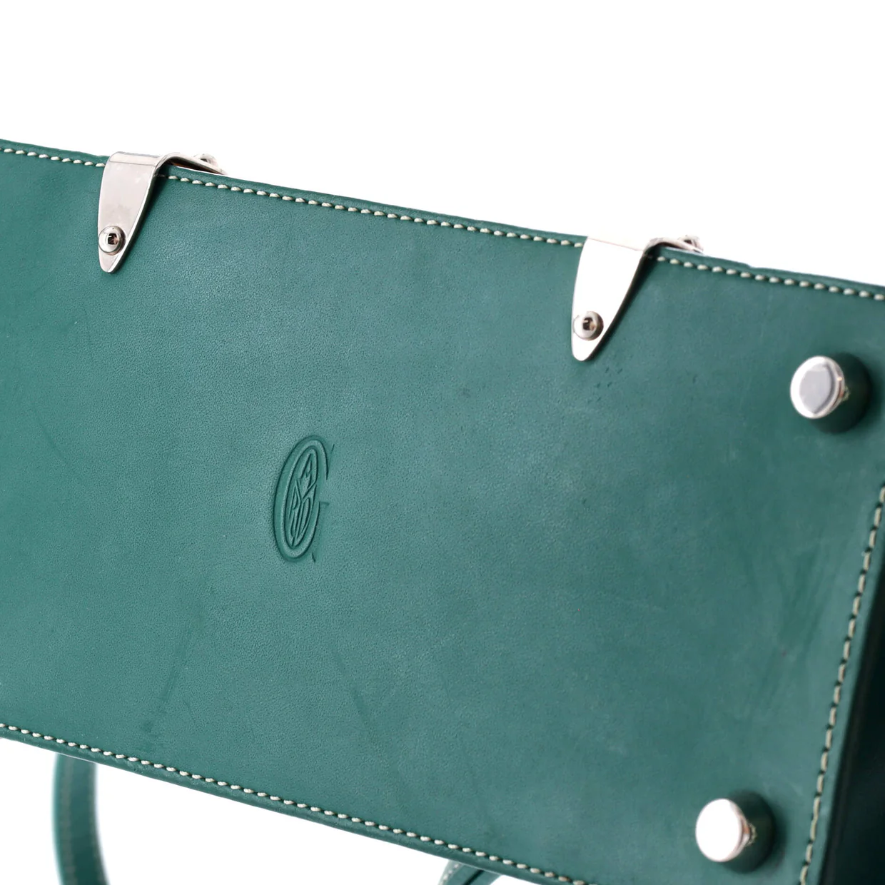 Structured Saigon Top Handle Bag Coated Canvas with Leather Mini - Deep Luxury