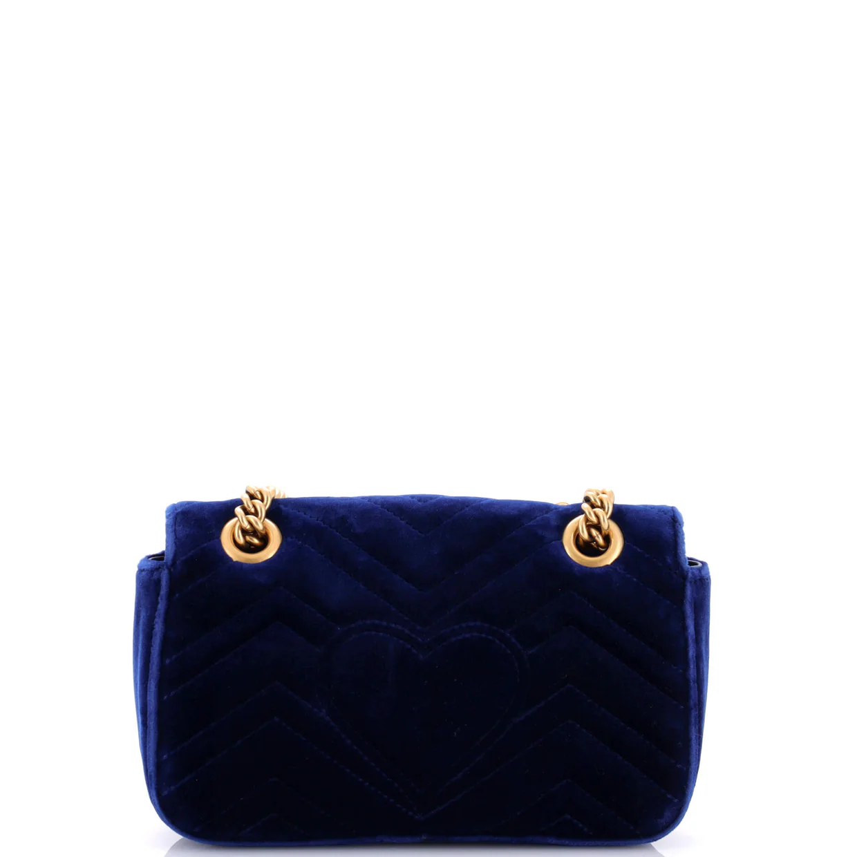 GG Marmont Flap Bag Matelasse Velvet Mini - Deep Luxury