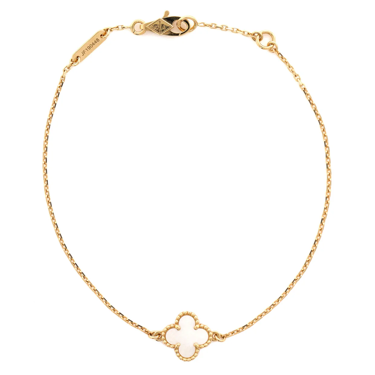 Sweet Alhambra Bracelet 18K Yellow Gold and Mother of Pearl - Deep Luxury