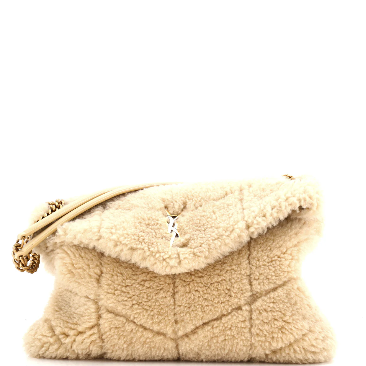 Loulou Puffer Shoulder Bag Quilted Shearling Medium - Deep Luxury