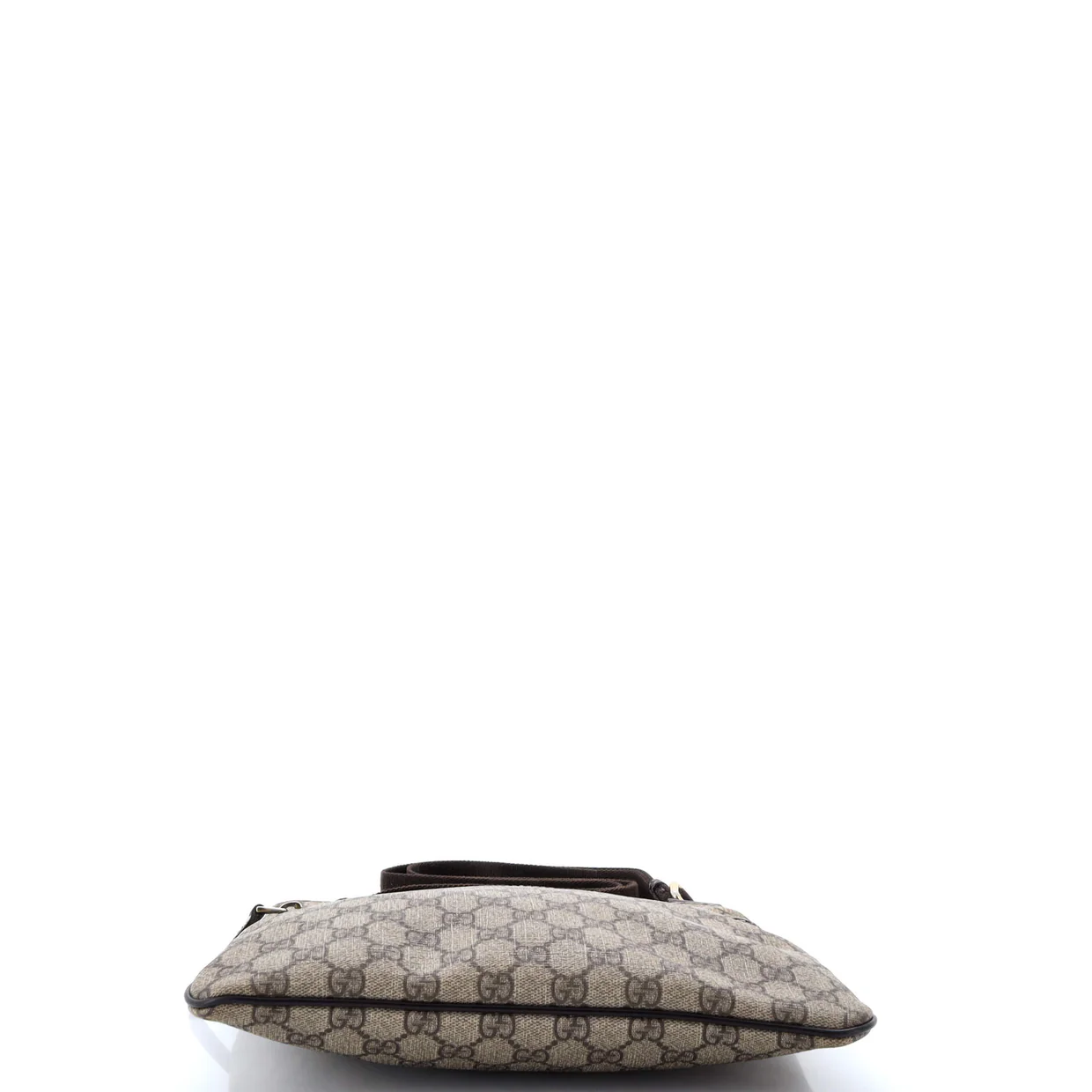 Front Zip Flat Messenger Bag GG Coated Canvas Medium - Deep Luxury
