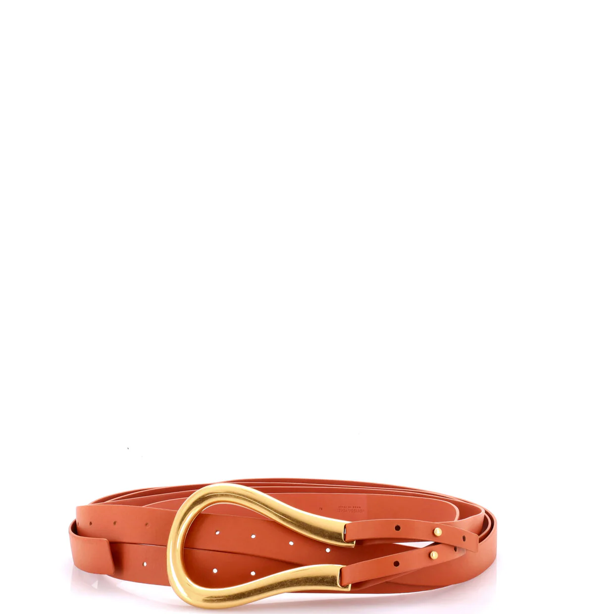 Double Strap Horsebit Buckle Belt Leather Wide 145 - Deep Luxury