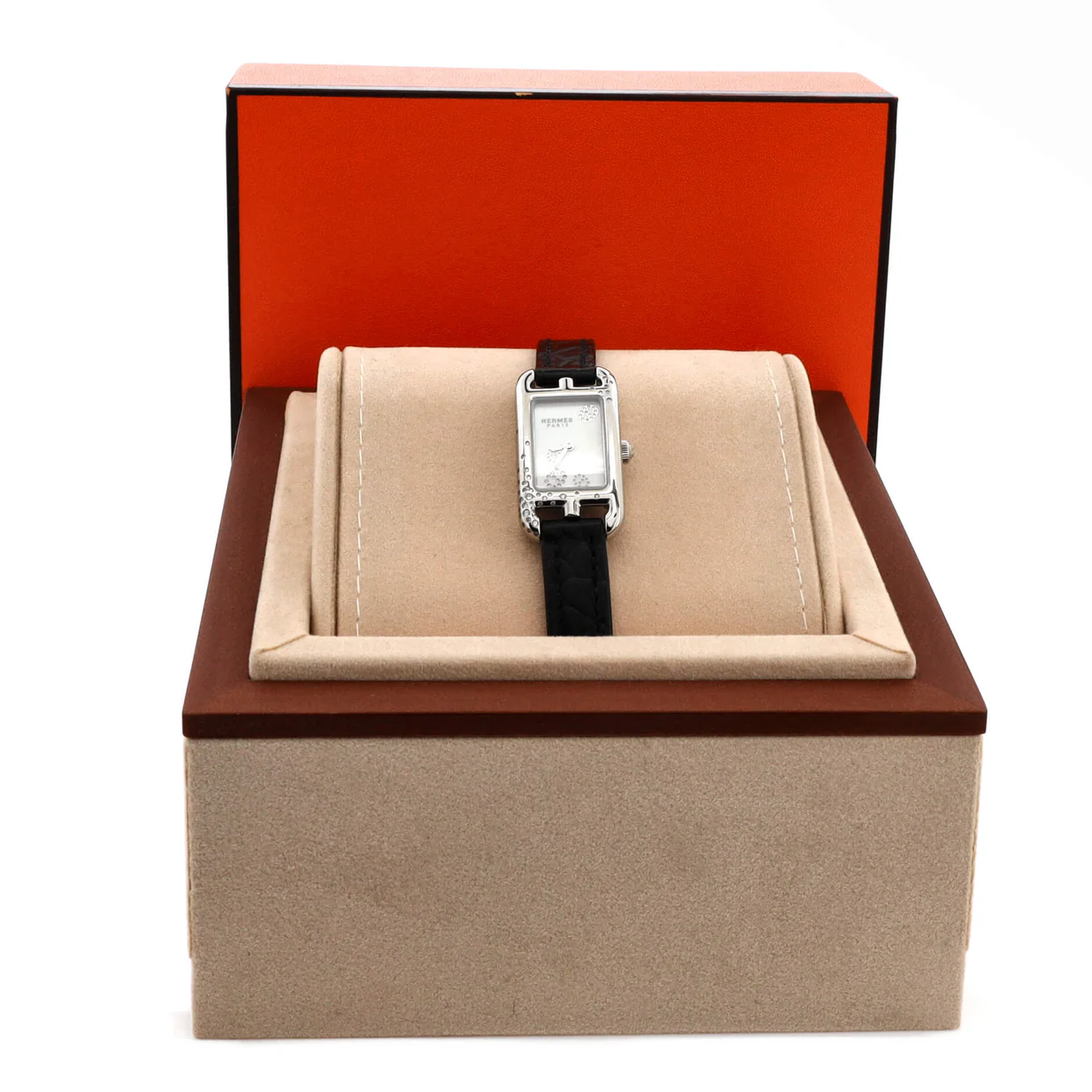 Nantucket Jete de Diamants Quartz Watch Stainless Steel and Alligator with Diamonds 17 - Deep Luxury