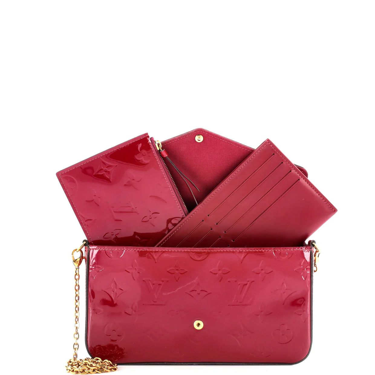 Felicie Pochette Monogram Vernis - Deep Luxury