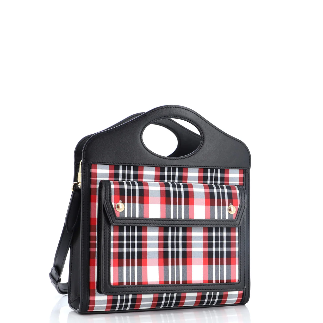 Pocket Tote Printed Nylon with Leather Mini - Deep Luxury