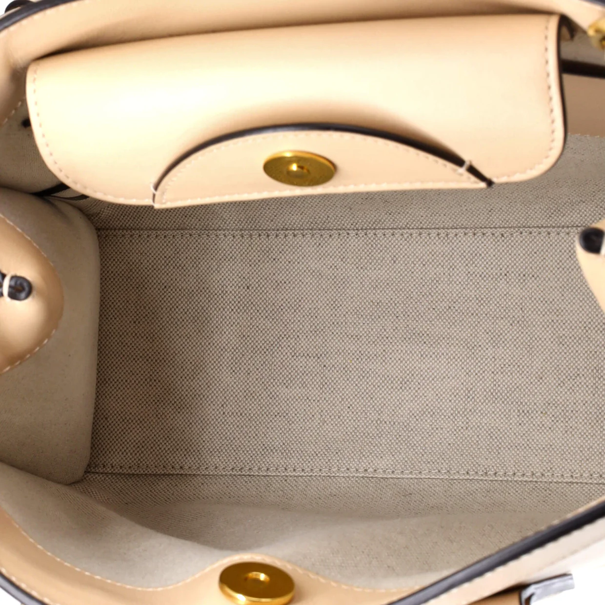 Diana NM Logo Bamboo Handle Tote Embossed Leather Small - Deep Luxury