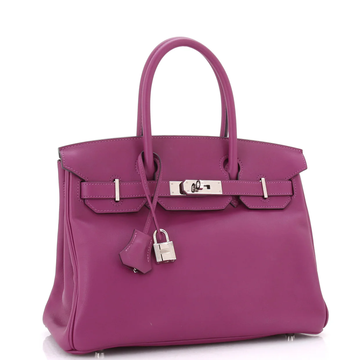 Birkin Handbag Anemone Swift with Palladium Hardware 30 - Deep Luxury