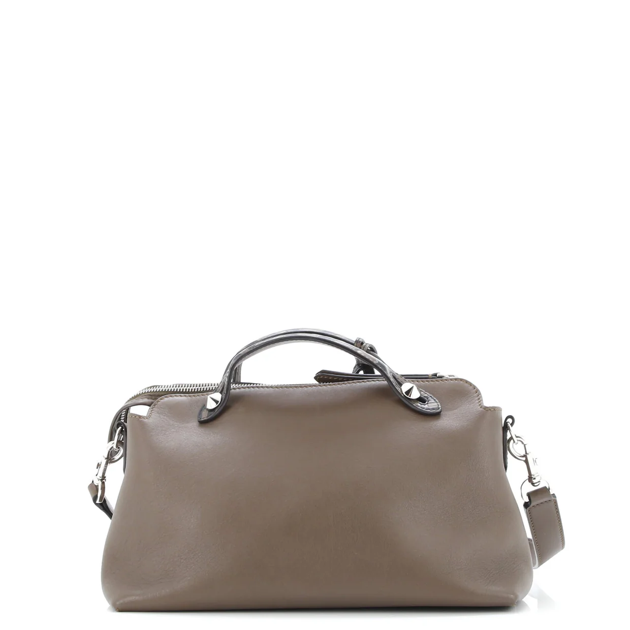By The Way Satchel Leather with Zucca Embossed Detail Small - Deep Luxury