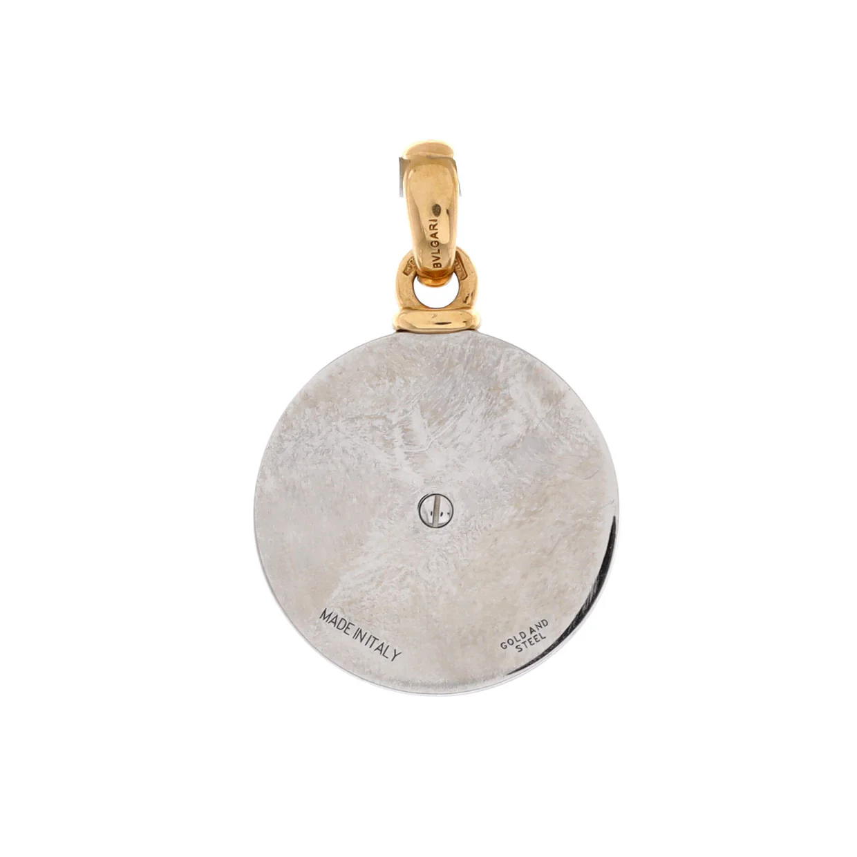 12 Months Horoscope Movable Round Pendant Charm Pendant u0026 Charms 18K Yellow Gold and Stainless Steel with Diamond - Deep Luxury