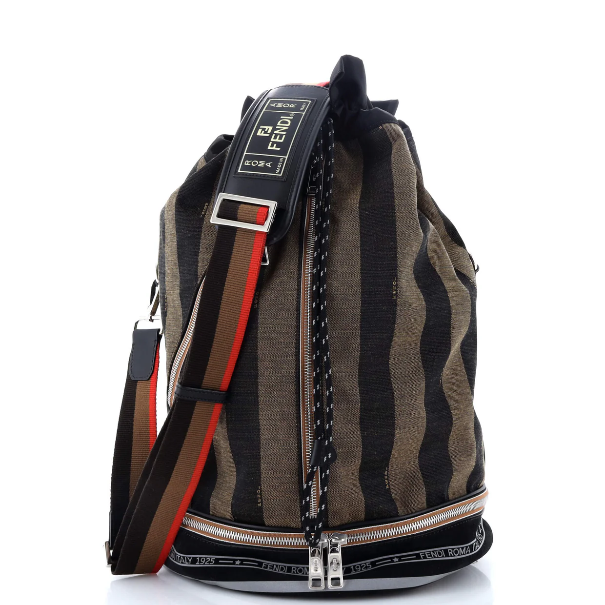 Mon Tresor Holdall Bucket Bag Pequin Canvas Large - Deep Luxury