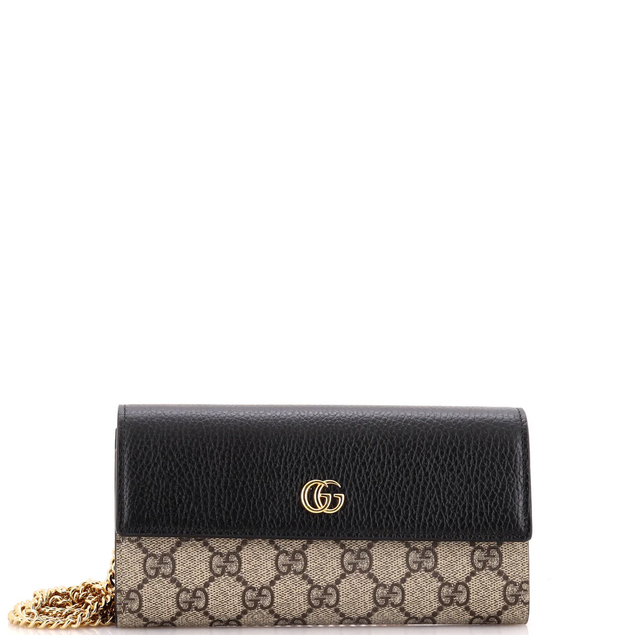 GG Marmont Continental Chain Wallet GG Coated Canvas and Leather - Deep Luxury