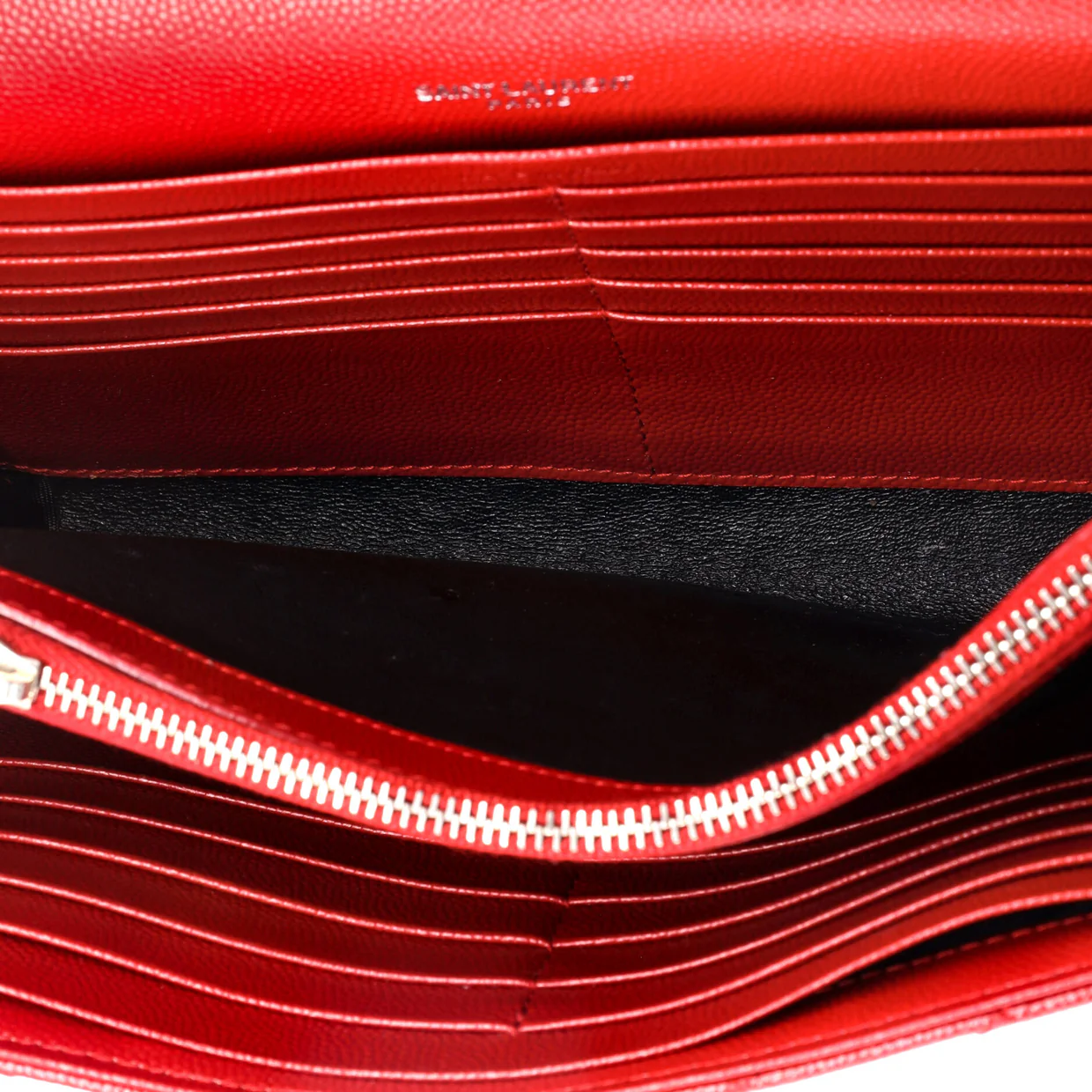 Classic Monogram Wallet on Chain Matelasse Chevron Leather Medium - Deep Luxury