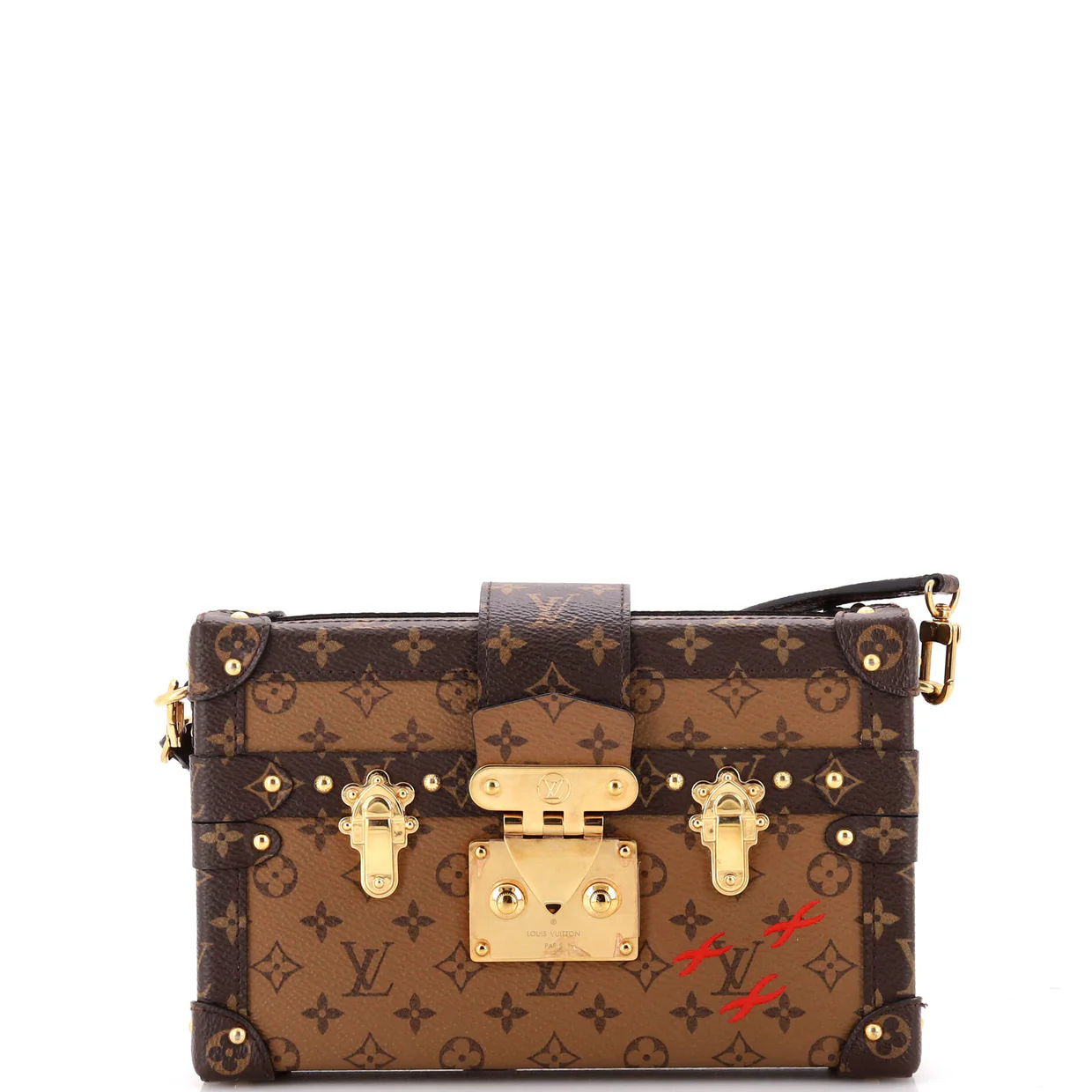 Petite Malle Handbag Reverse Monogram Canvas - Deep Luxury
