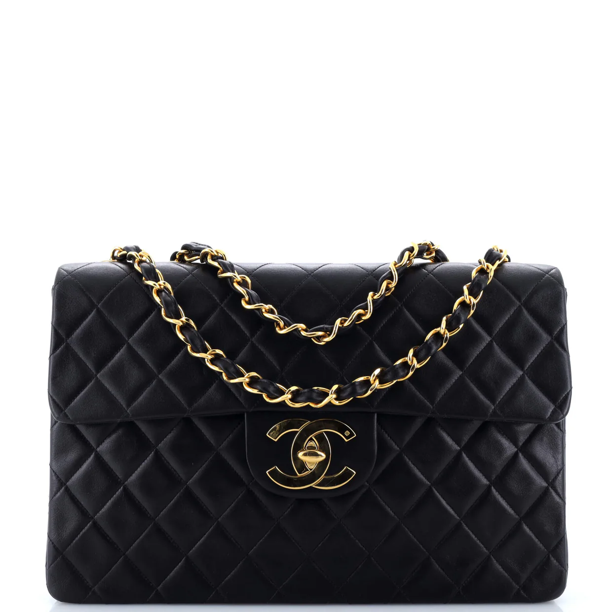Vintage Classic Single Flap Bag Quilted Lambskin Maxi - Deep Luxury