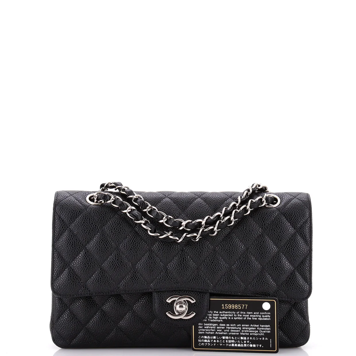 Classic Double Flap Bag Quilted Caviar Medium - Deep Luxury