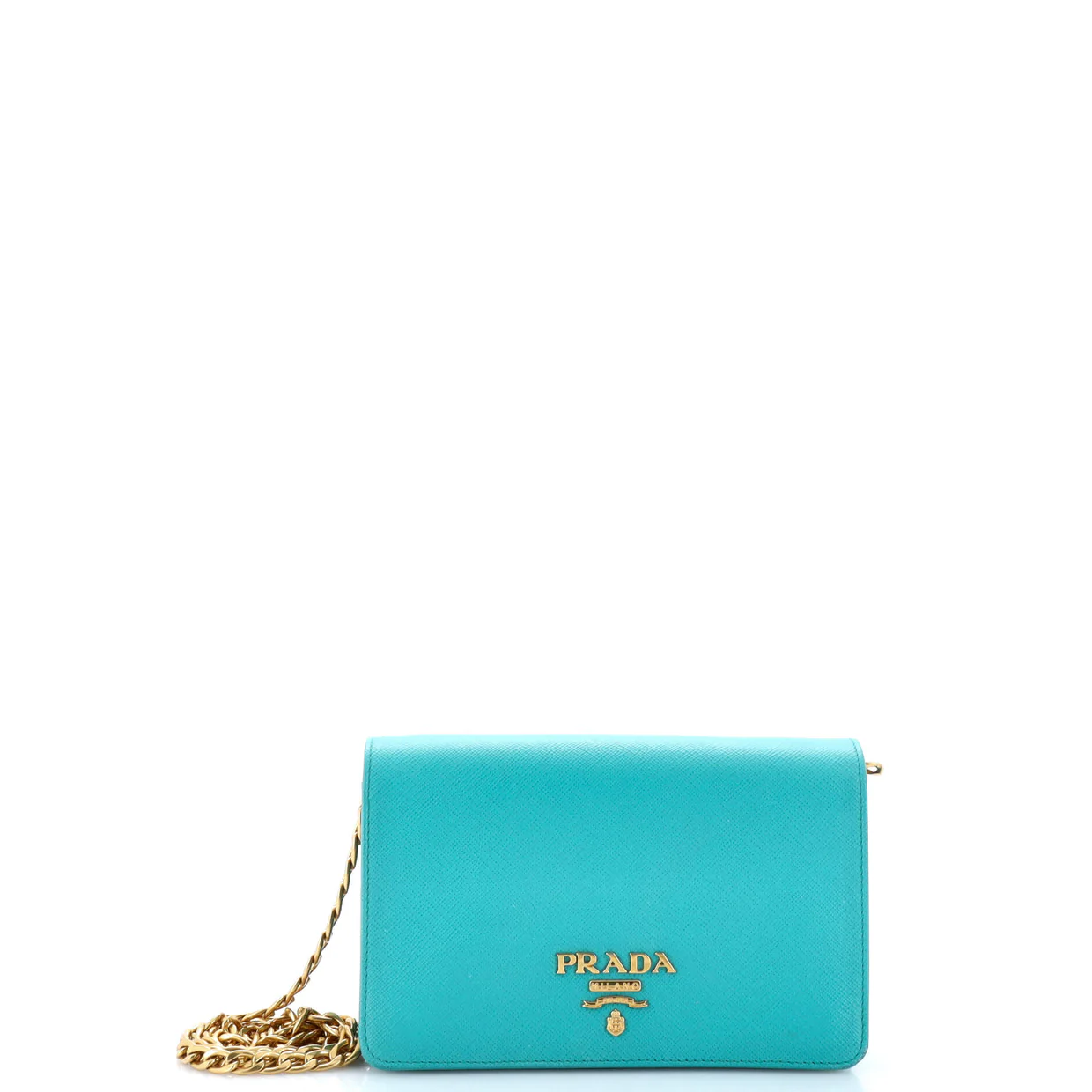 Chain Wallet Crossbody Saffiano Leather - Deep Luxury