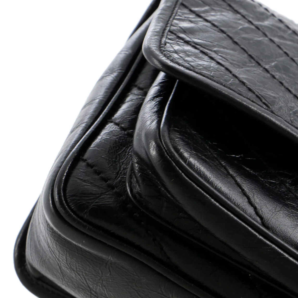 Niki Chain Flap Bag Matelasse Chevron Leather Baby - Deep Luxury