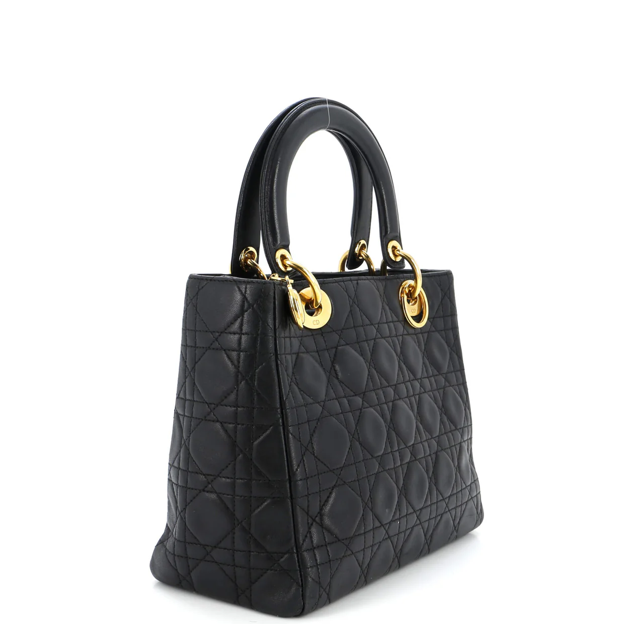 Vintage Lady Dior Bag Cannage Quilt Lambskin Medium - Deep Luxury