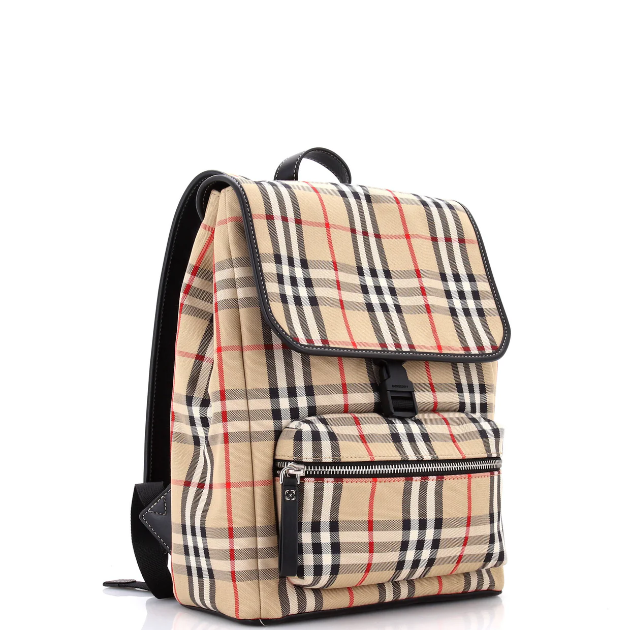 Kids Backpack Vintage Check Canvas - Deep Luxury