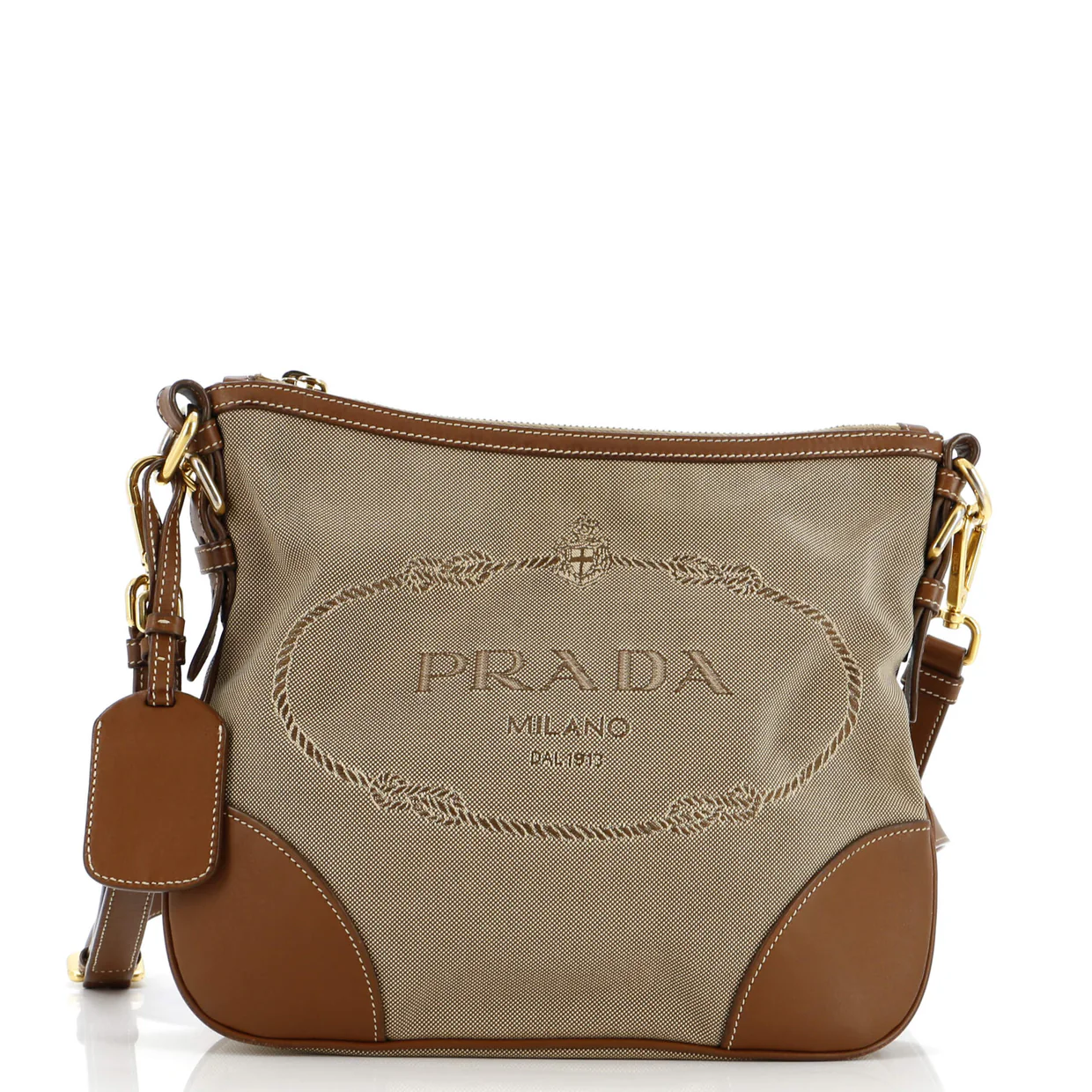 Logo Messenger Bag Canvas with Leather Small - Deep Luxury