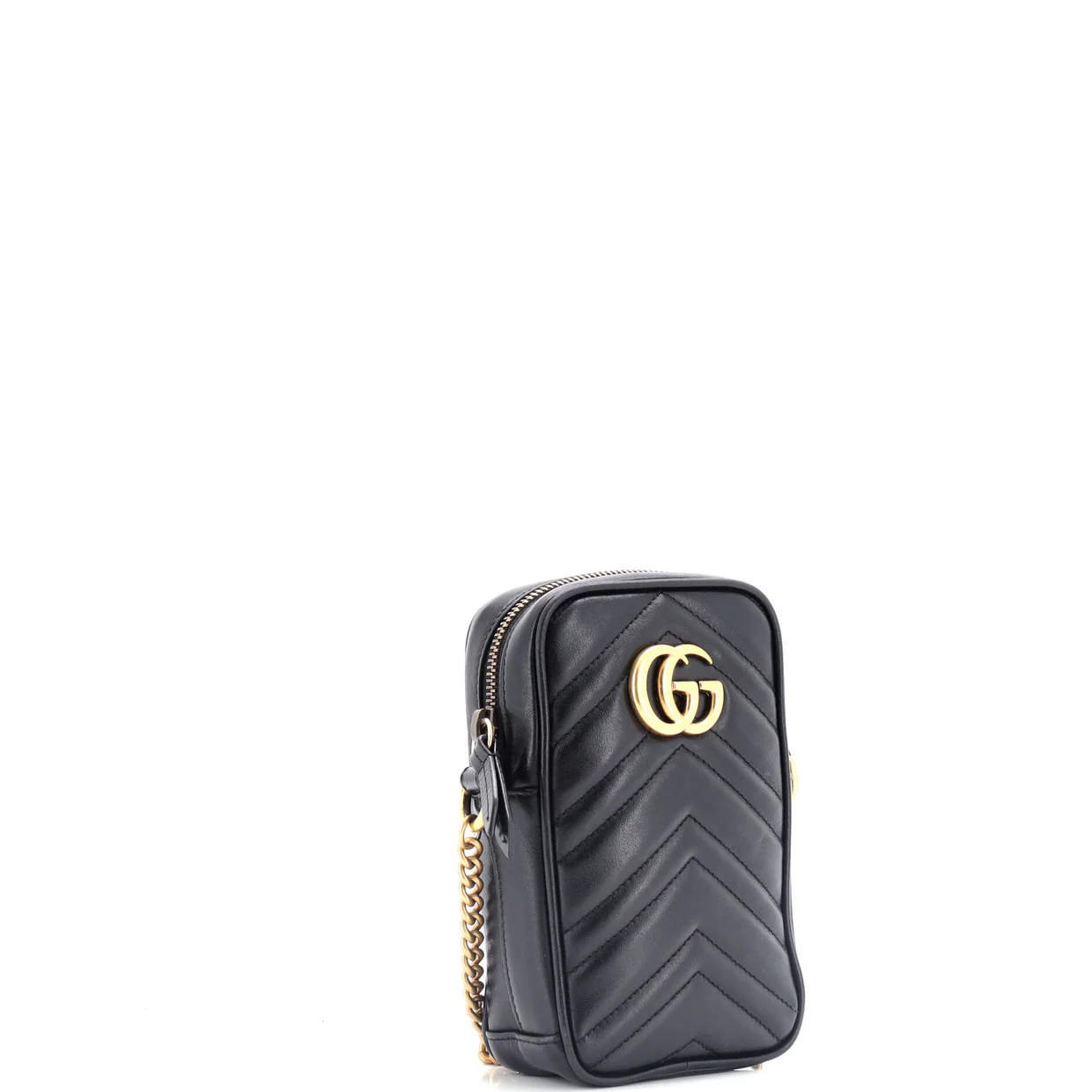 GG Marmont Vertical Phone Crossbody Bag Matelasse Leather Mini - Deep Luxury