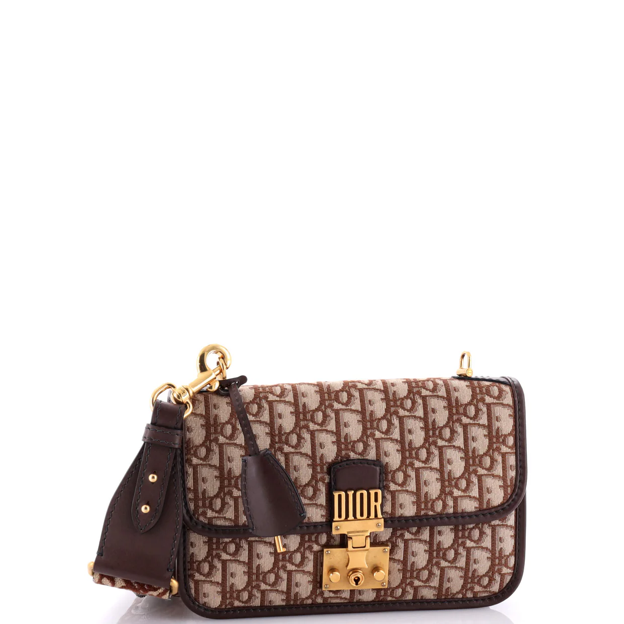 Dioraddict Flap Bag with Strap Oblique Canvas Medium - Deep Luxury