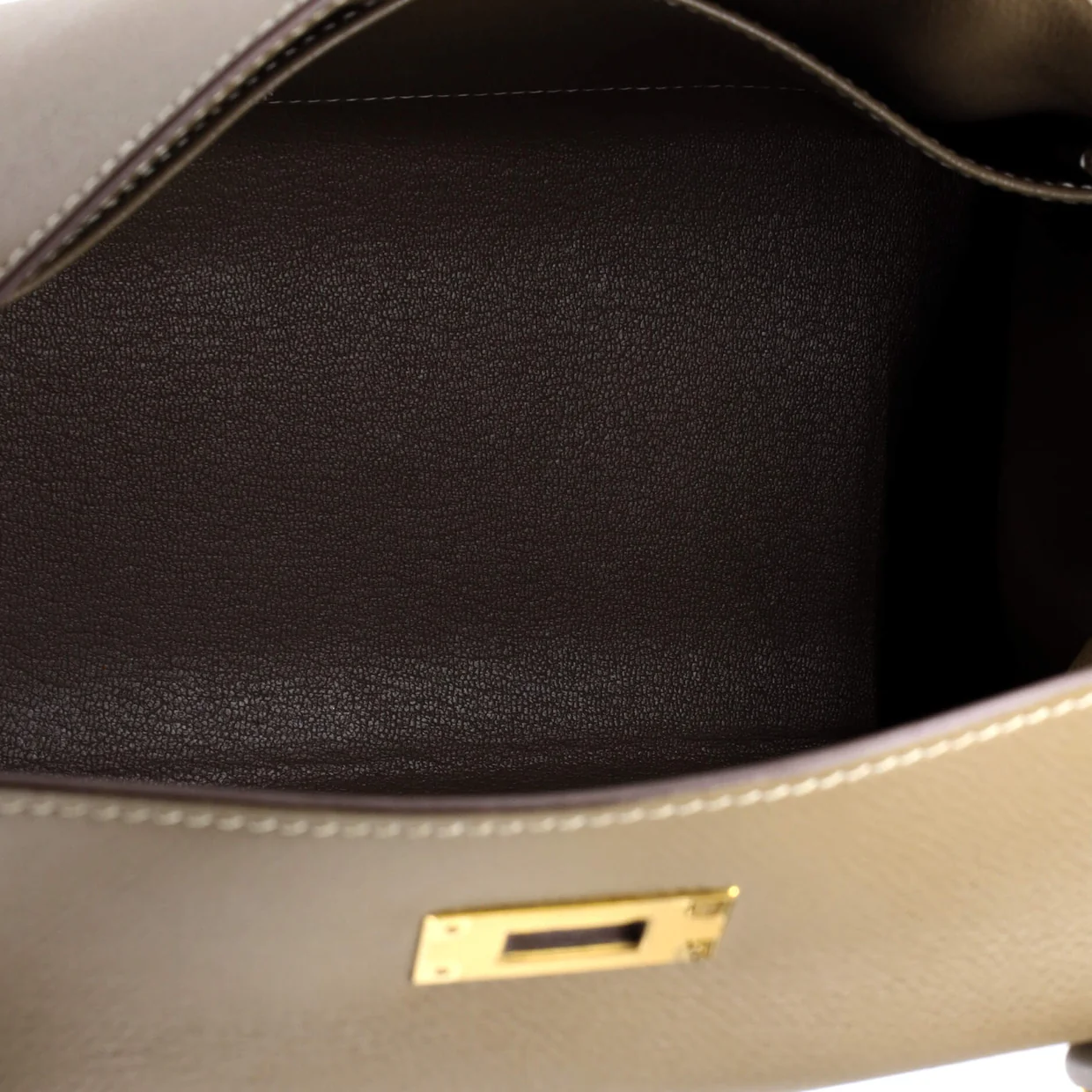 Kelly Handbag Grey Epsom with Gold Hardware 28 - Deep Luxury