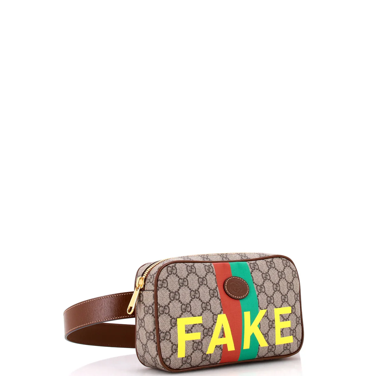 Fake/Not Zip Belt Bag Printed GG Coated Canvas - Deep Luxury