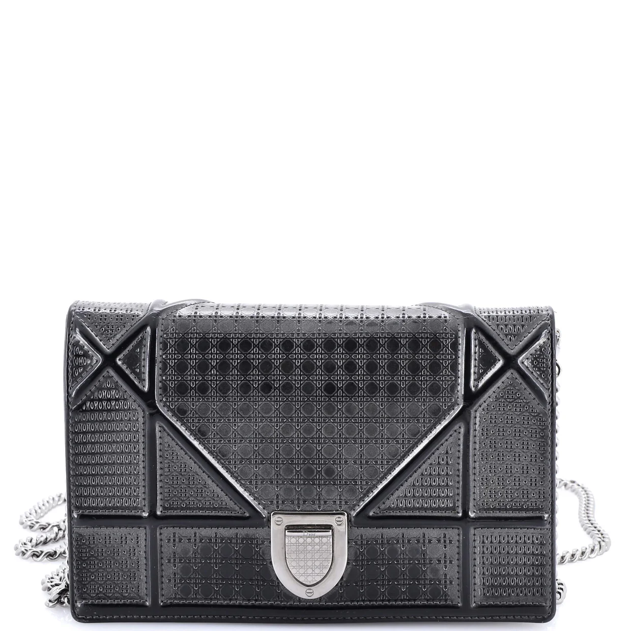 Diorama Wallet on Chain Cannage Embossed Calfskin - Deep Luxury