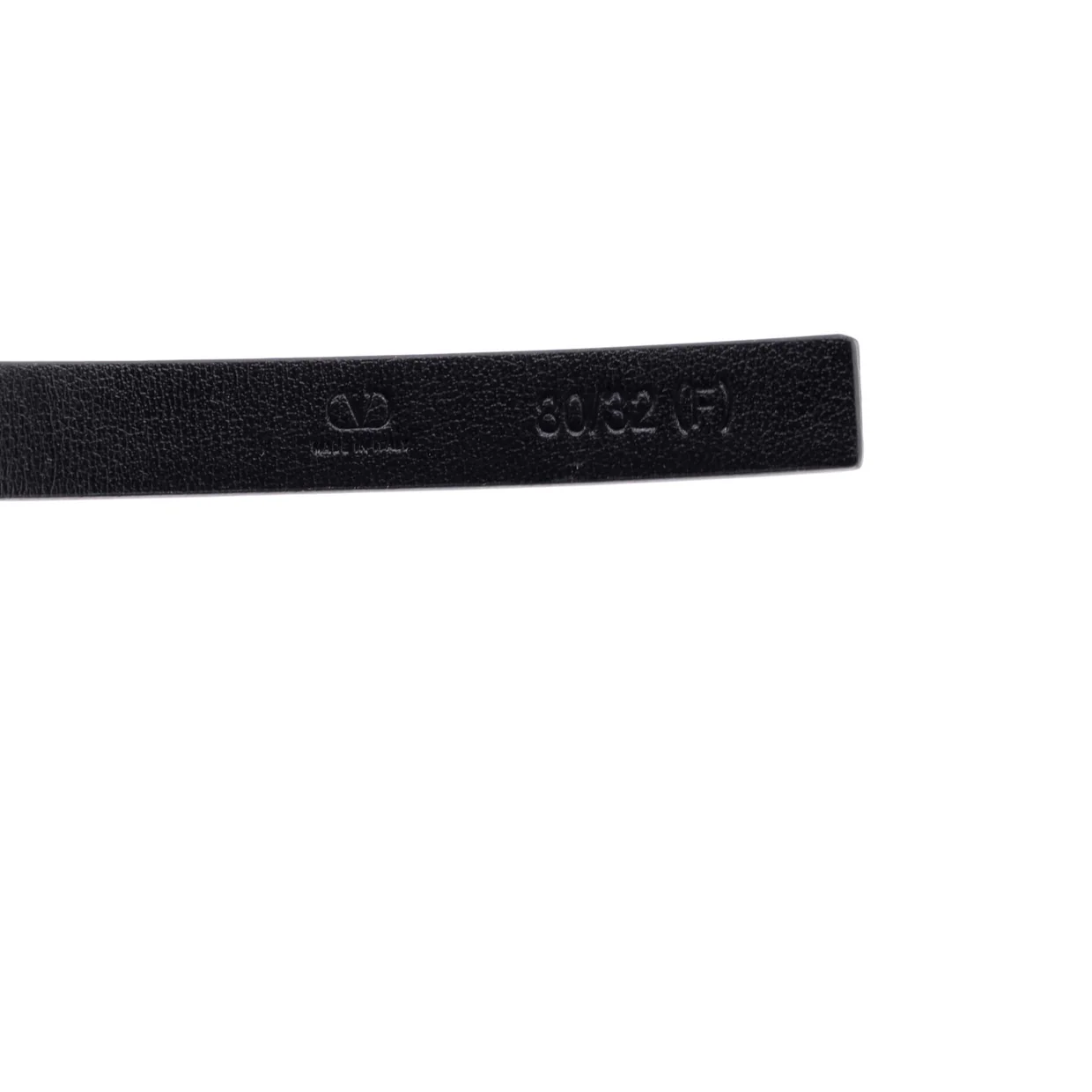 VLogo Reversible Belt Leather with Crystals Thin 80 - Deep Luxury