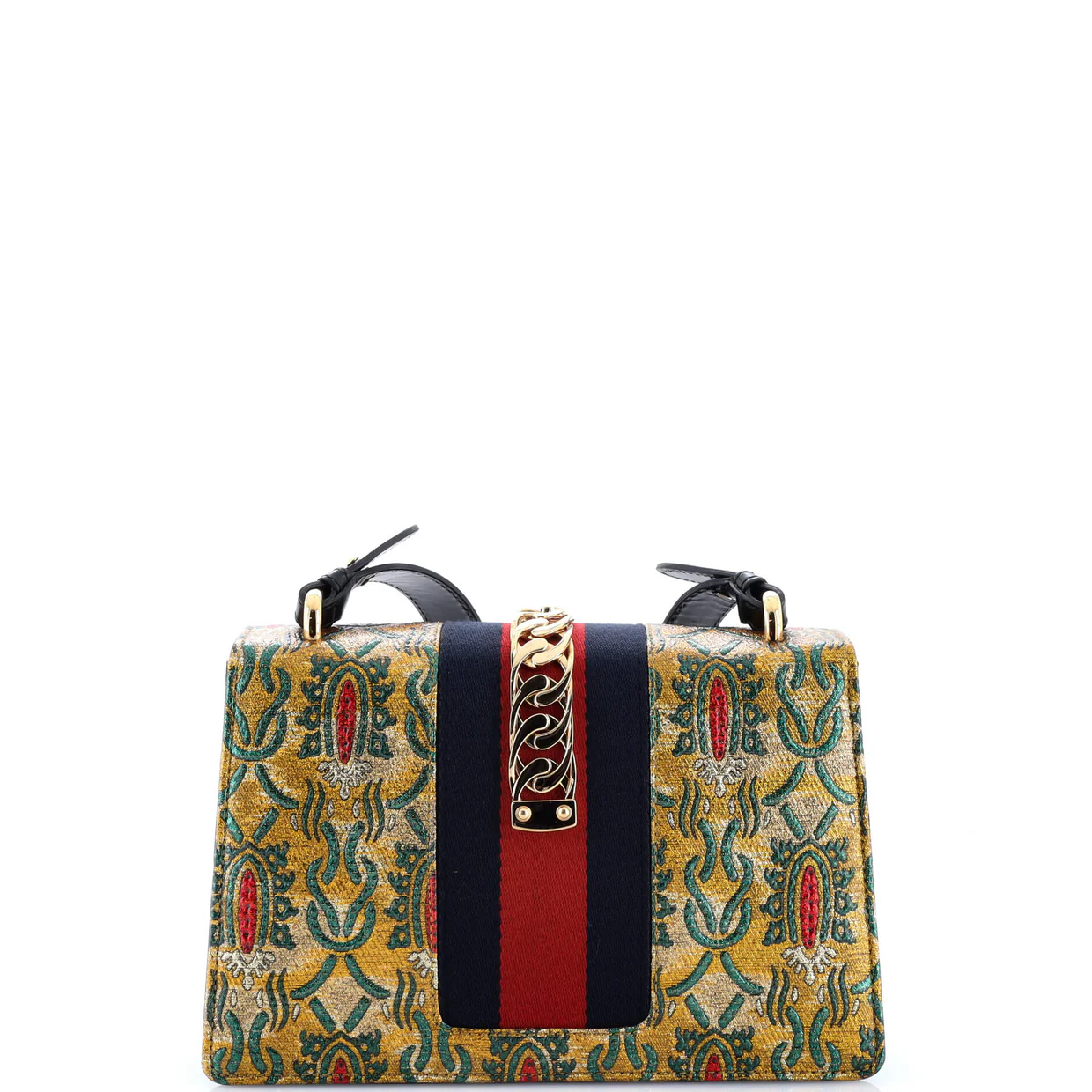 Sylvie Shoulder Bag Brocade Small - Deep Luxury