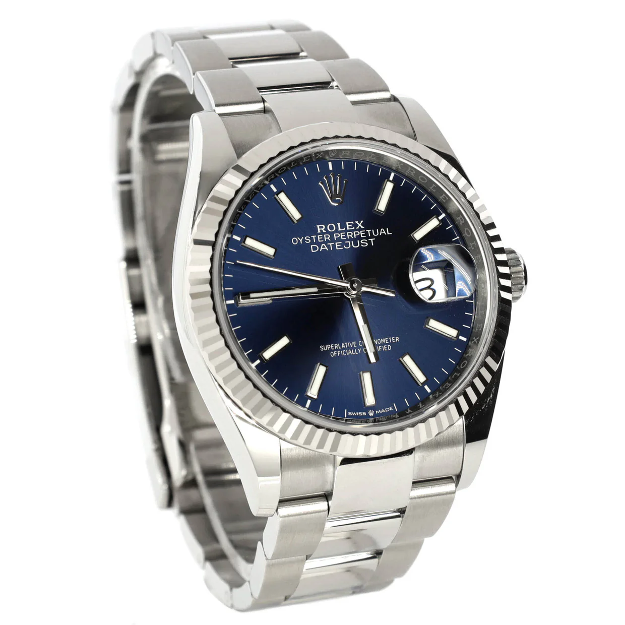 Oyster Perpetual Datejust Automatic Watch Stainless Steel and White Gold 36 - Deep Luxury
