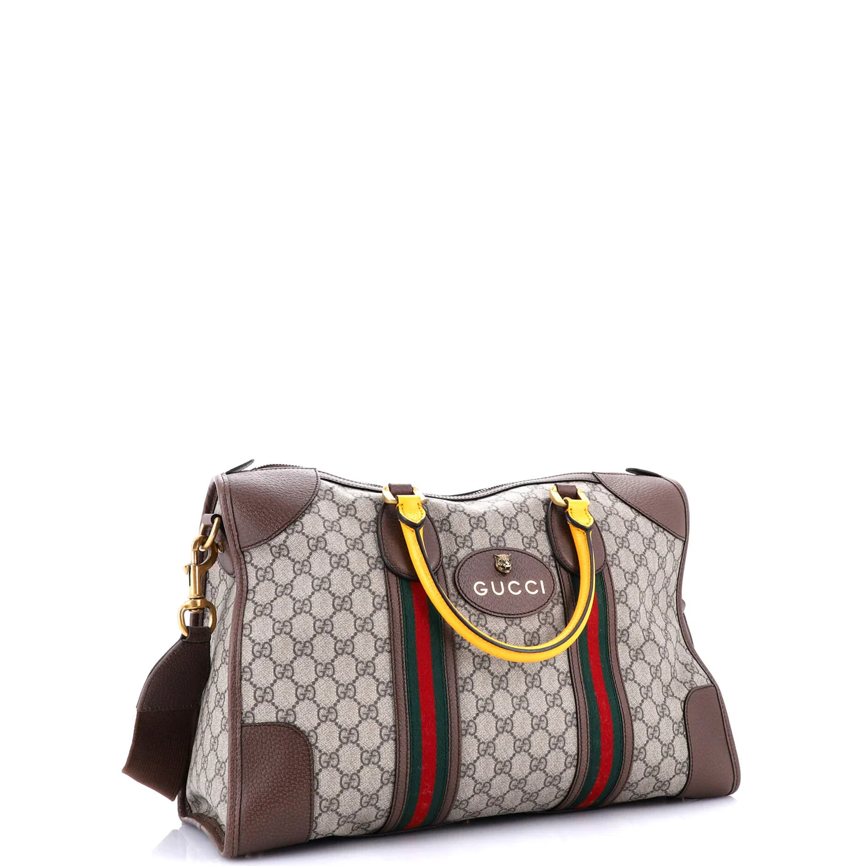 Neo Vintage Web Duffle Bag GG Coated Canvas Medium - Deep Luxury