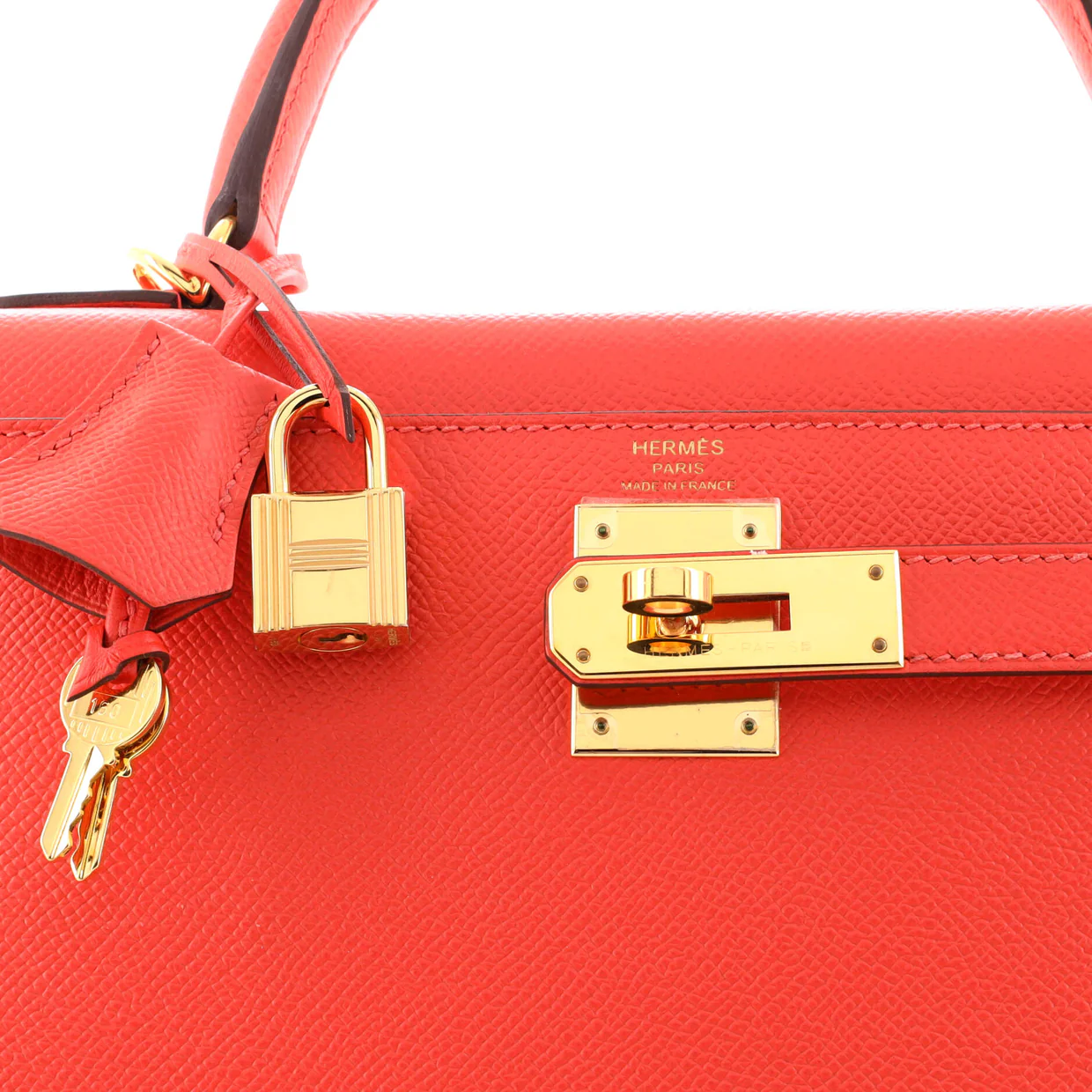 Kelly Handbag Rouge Pivoine Epsom with Gold Hardware 28 - Deep Luxury