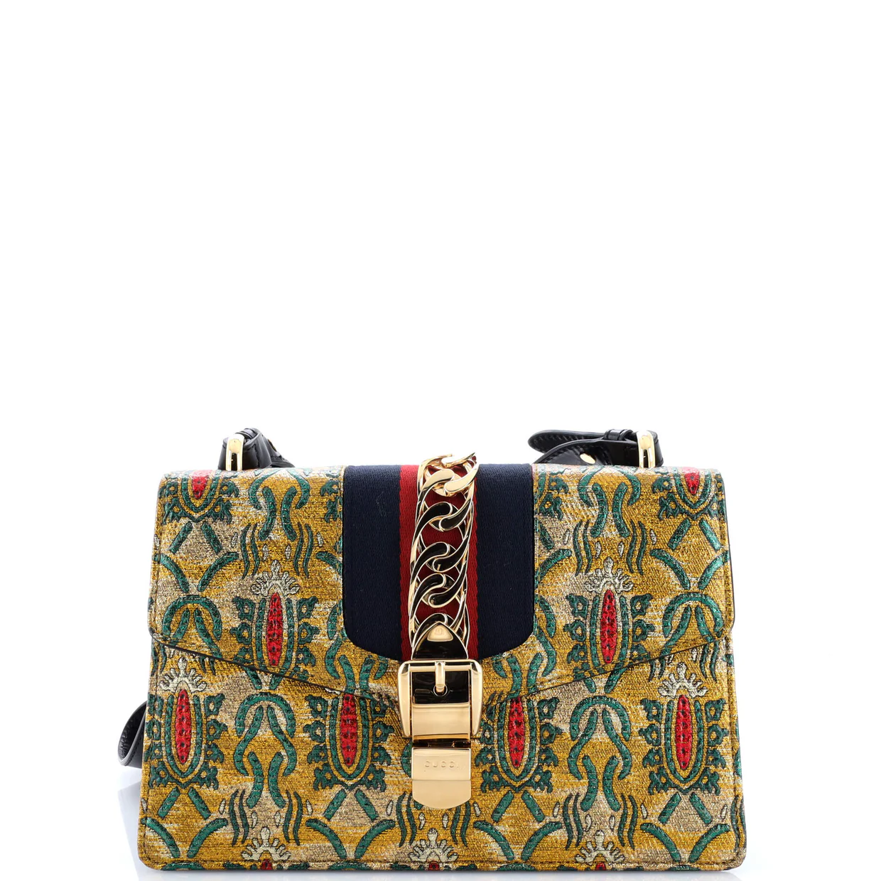 Sylvie Shoulder Bag Brocade Small - Deep Luxury