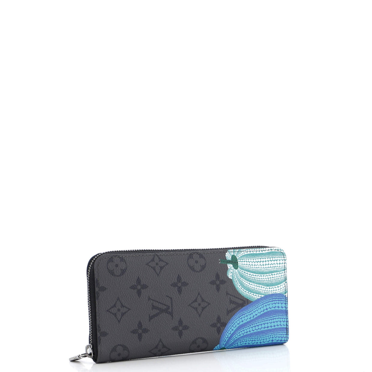 Zippy Wallet Yayoi Kusama Pumpkins Reverse Monogram Eclipse Canvas Vertical - Deep Luxury