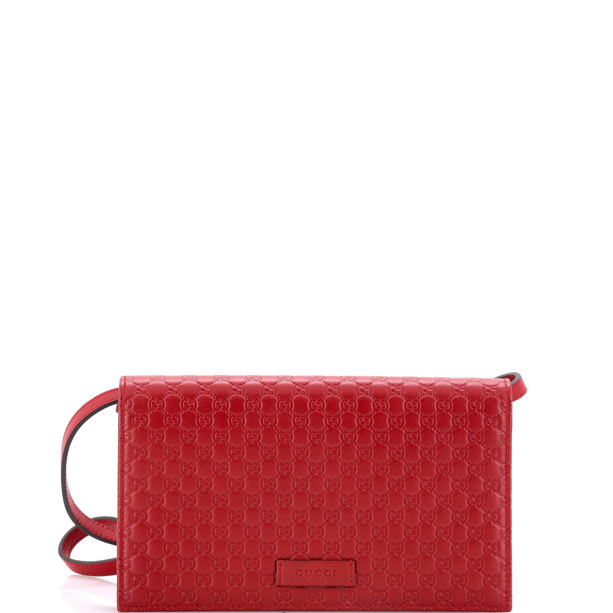 Wallet on Strap Microguccissima Leather - Deep Luxury
